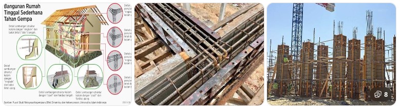 Struktur kolom dan balok rumah